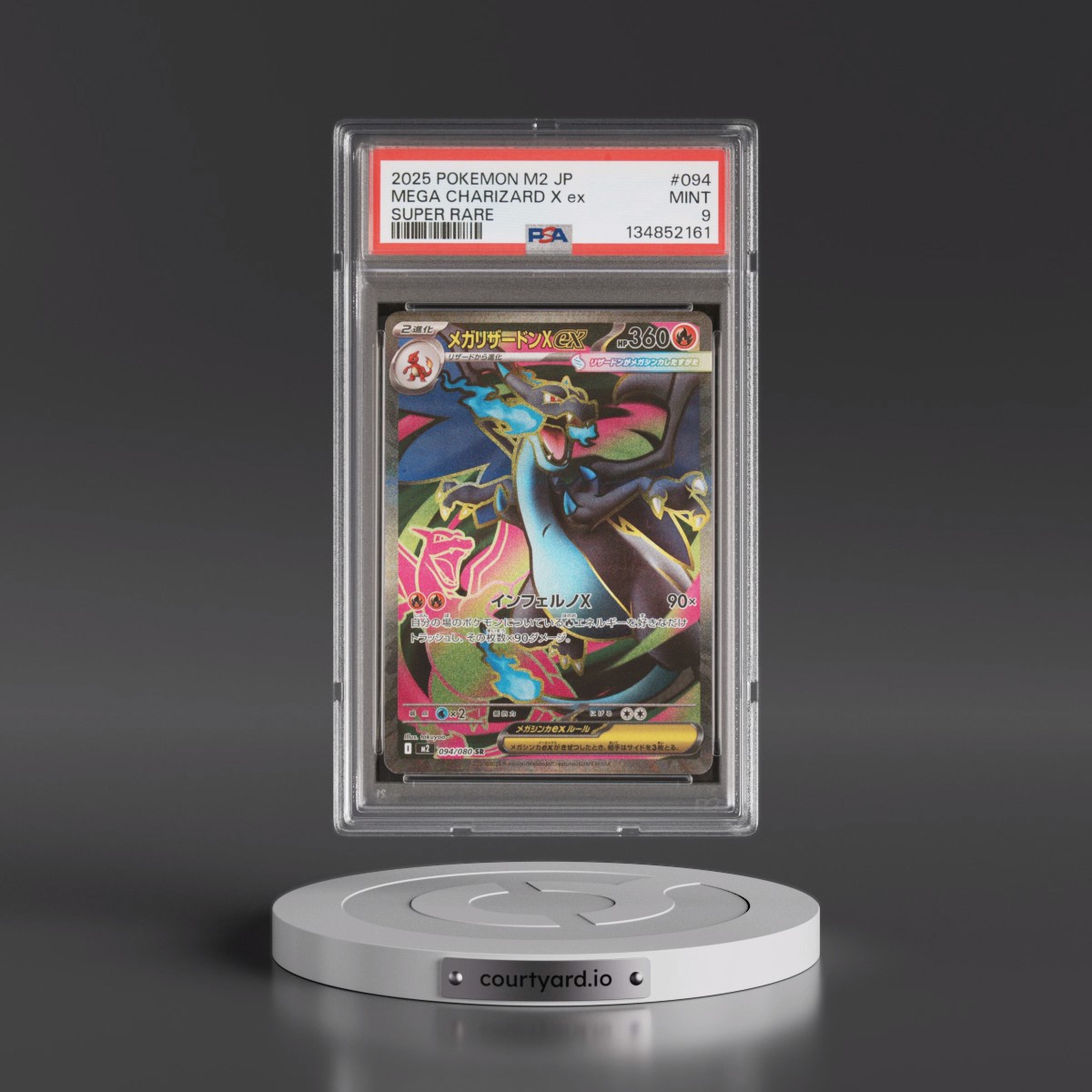 2025 Pokémon M2-Inferno X #094 Mega Charizard X EX - Holo Super Rare (PSA 9 MINT)