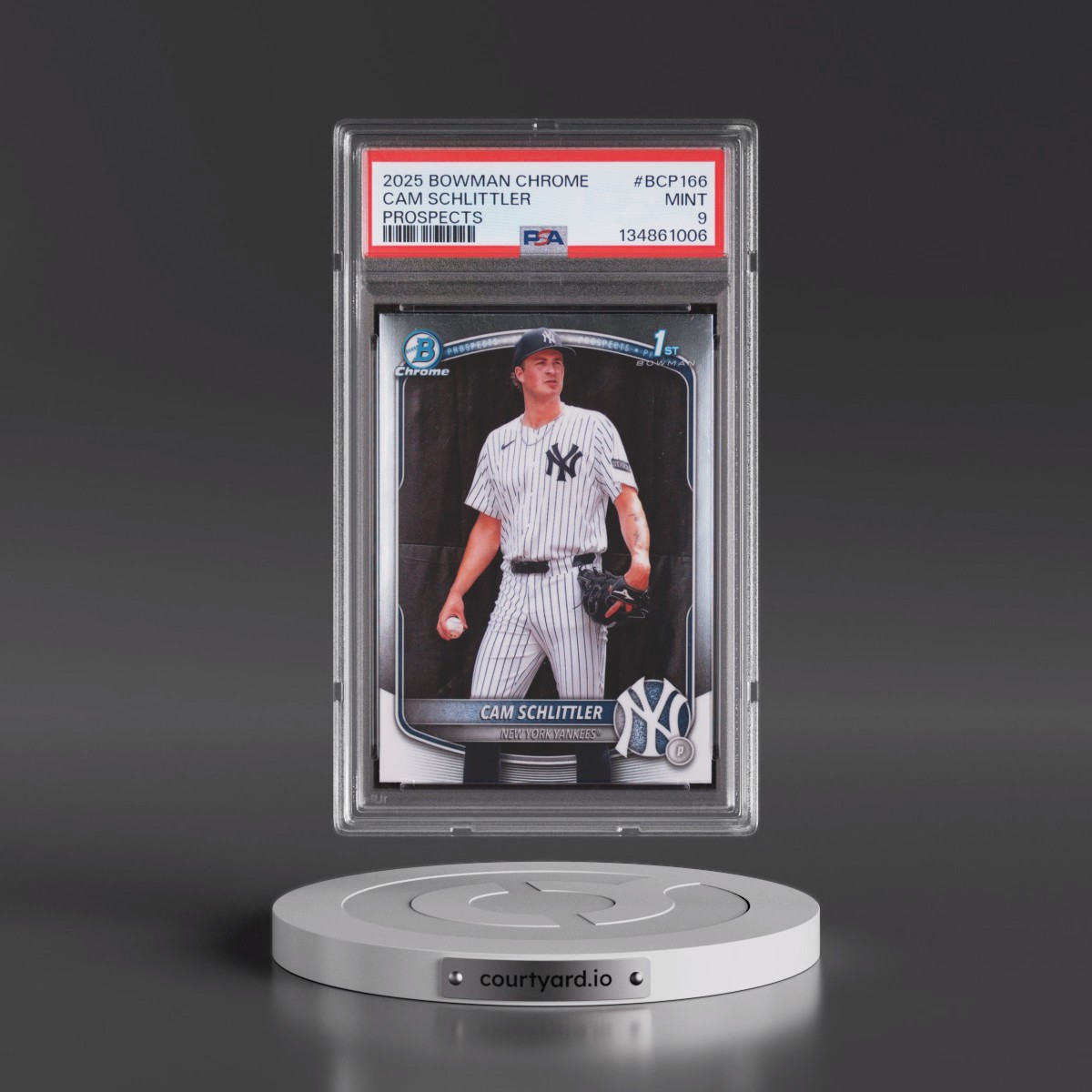 2025 Bowman Chrome Prospects #BCP166 Cam Schlittler (PSA 9 MINT)