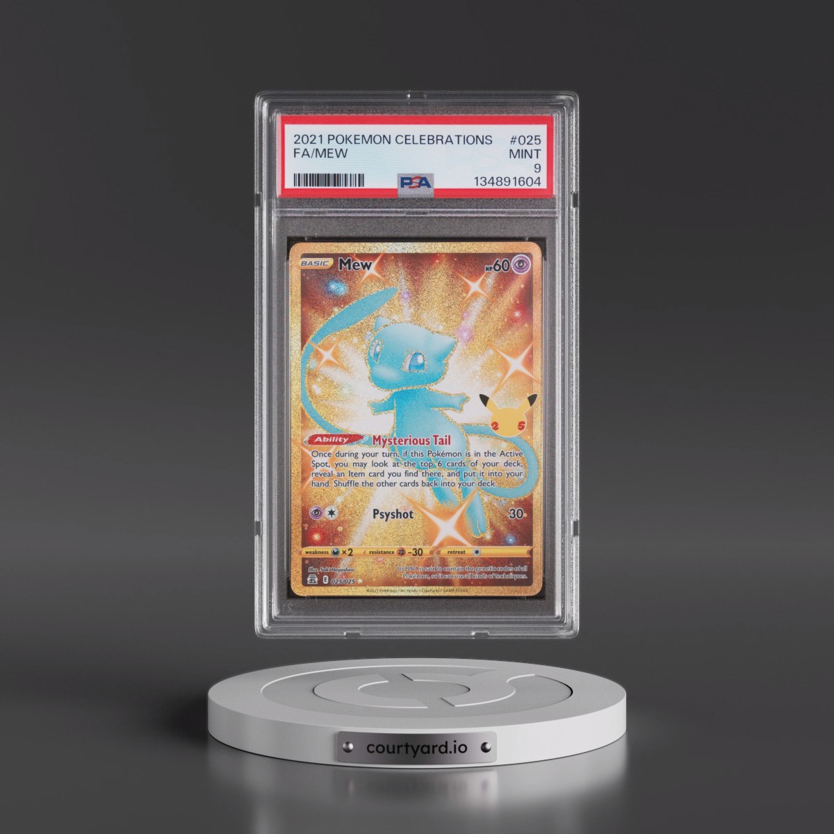 2021 Pokémon Celebrations #025 Mew - Full Art (PSA 9 MINT)