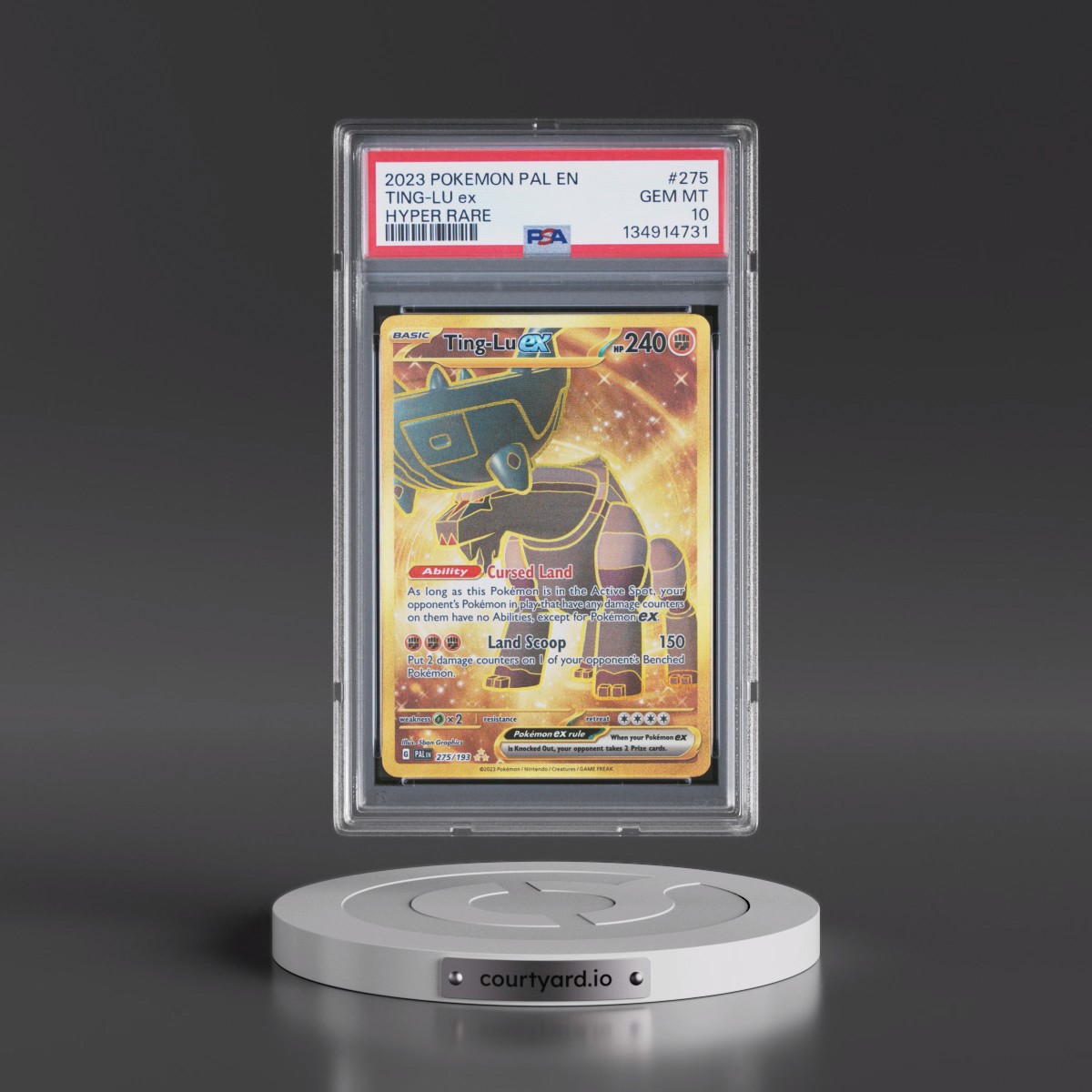 2023 Pokémon Pal EN-Paldea Evolved #275 Ting-LU EX - Holo Hyper Rare (PSA 10 GEM MINT)
