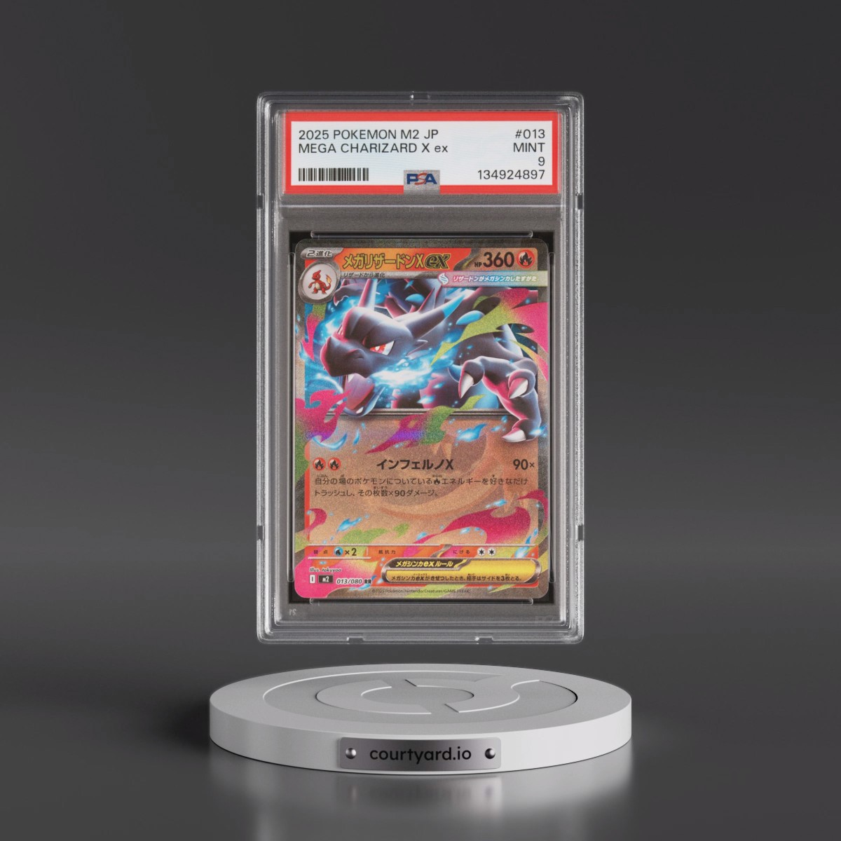 2025 Pokémon M2-Inferno X #013 Mega Charizard X EX - Holo (PSA 9 MINT)