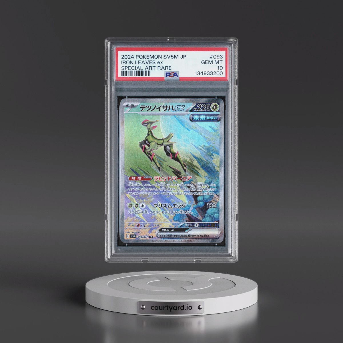 2024 Pokémon Sv5m-Cyber Judge #093 Iron Leaves EX - Holo Special Art Rare (PSA 10 GEM MINT)