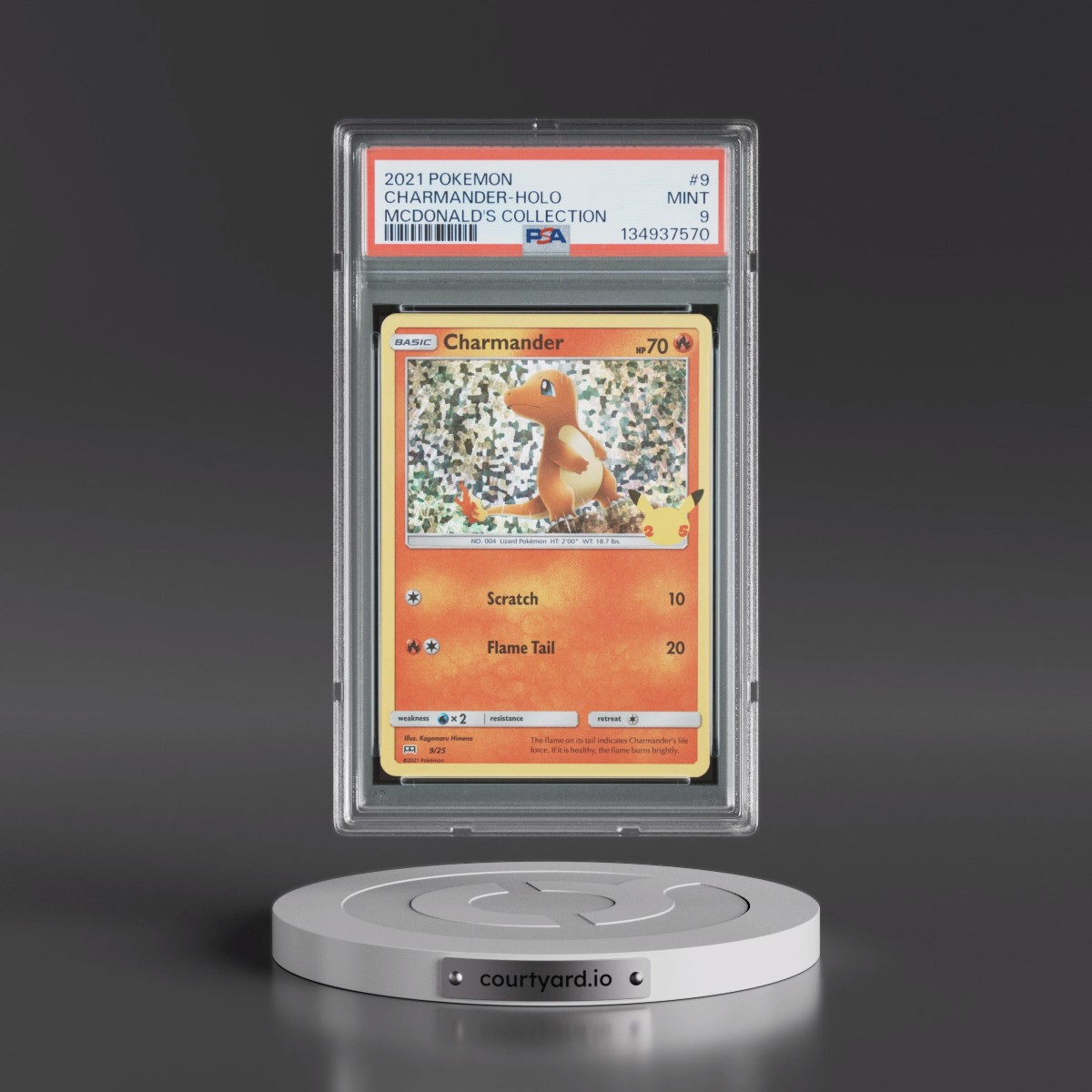 2021 Pokémon Mcdonald's Collection #9 Charmander - Holo (PSA 9 MINT)