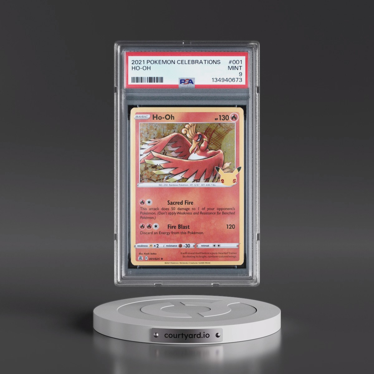 2021 Pokémon Celebrations #001 HO-Oh (PSA 9 MINT)