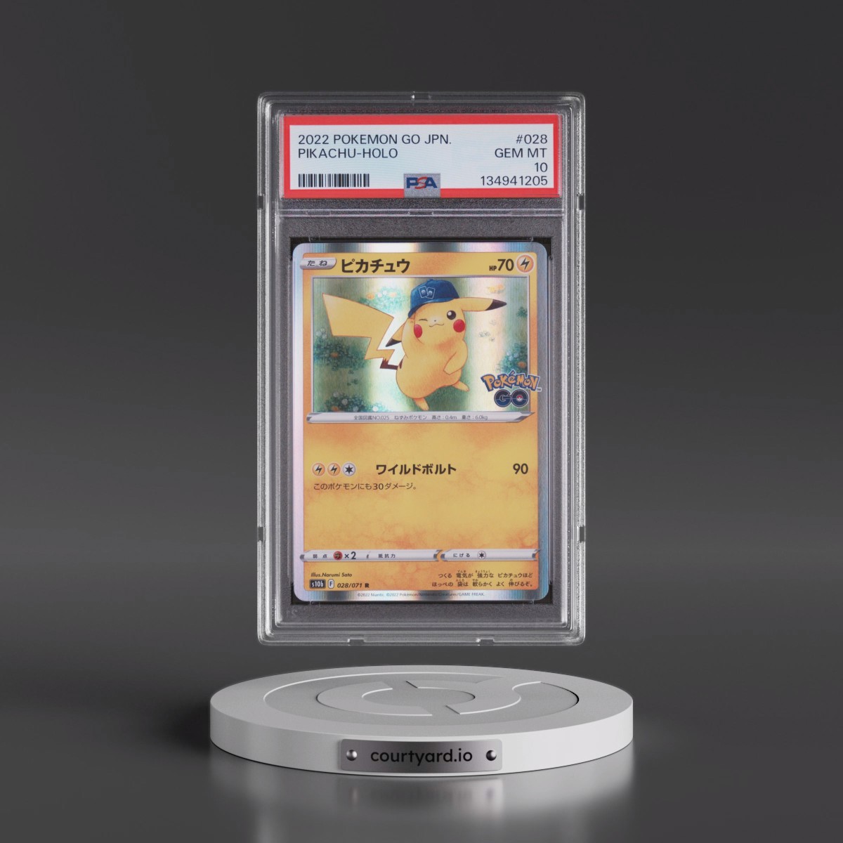 2022 Pokémon Go #028 Pikachu - Holo (PSA 10 GEM MINT)