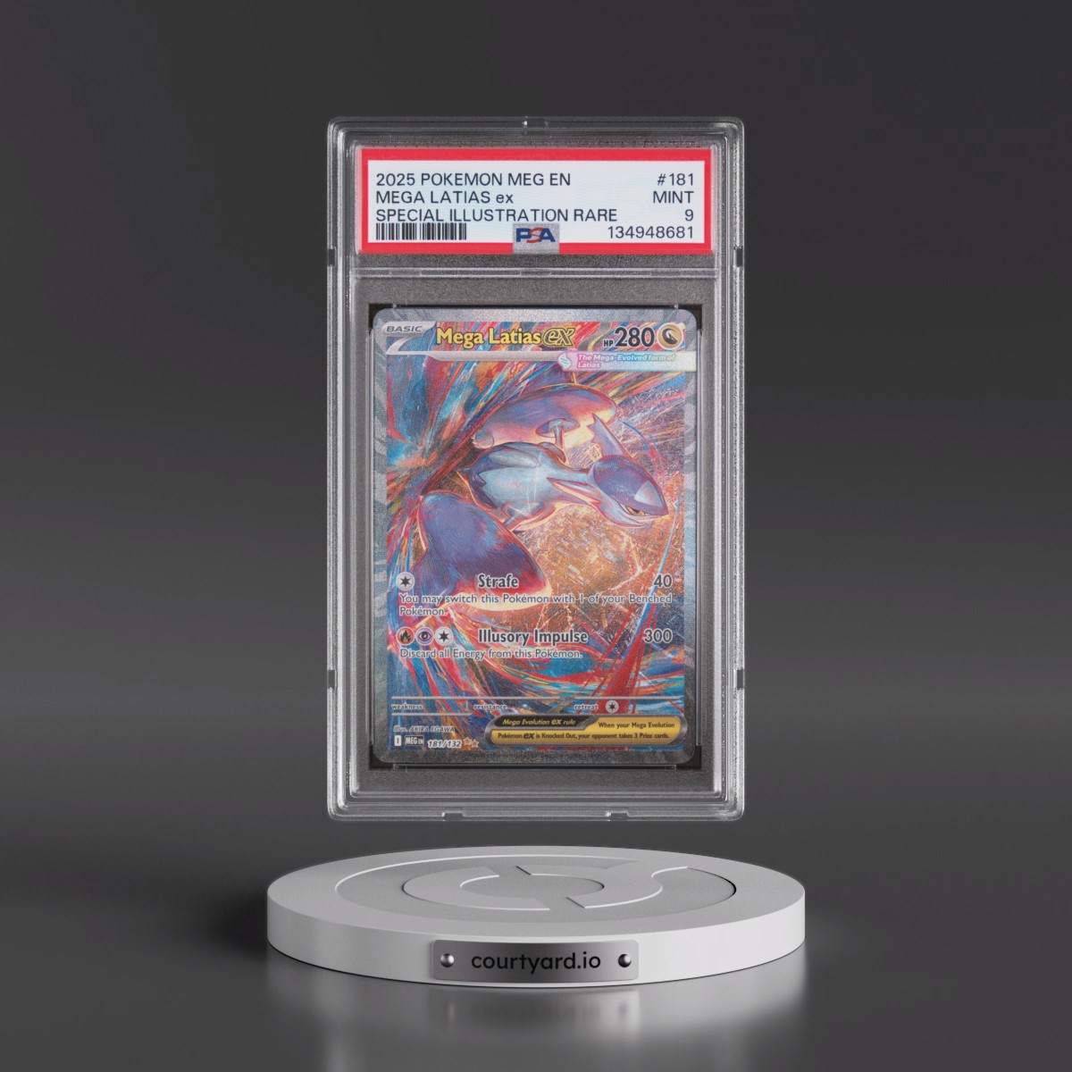 2025 Pokémon Meg EN-Mega Evolution #181 Mega Latias EX - Holo Special Illustration Rare (PSA 9 MINT)