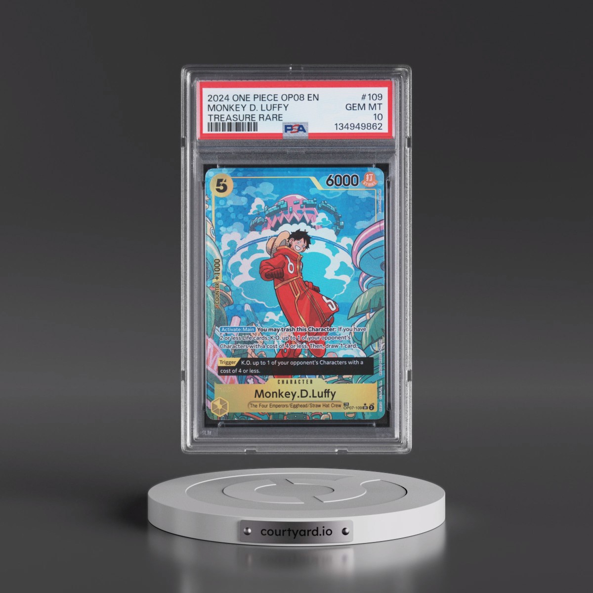 2024 One Piece Two Legends #109 Monkey D. Luffy - Treasure Rare (PSA 10 GEM MINT)