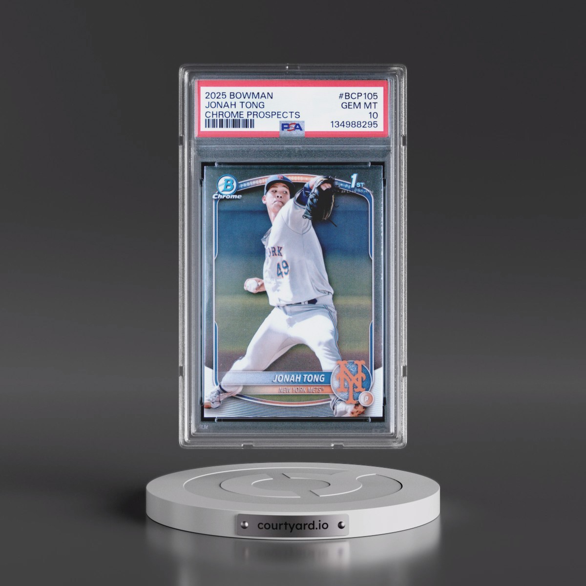 2025 Bowman Chrome Prospects #BCP105 Jonah Tong (PSA 10 GEM MINT)