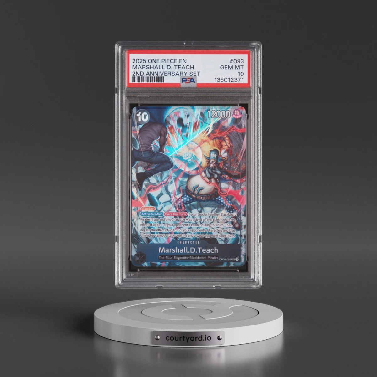 2025 One Piece English Version 2nd Anniversary Set #093 Marshall D. Teach (PSA 10 GEM MINT)