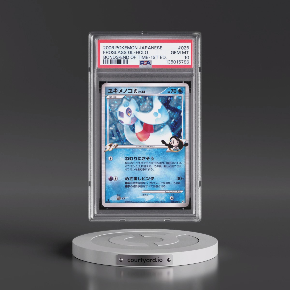 2008 Pokémon Bonds to the End of Time #026 Froslass GL - 1st Edition Holo (PSA 10 GEM MINT)