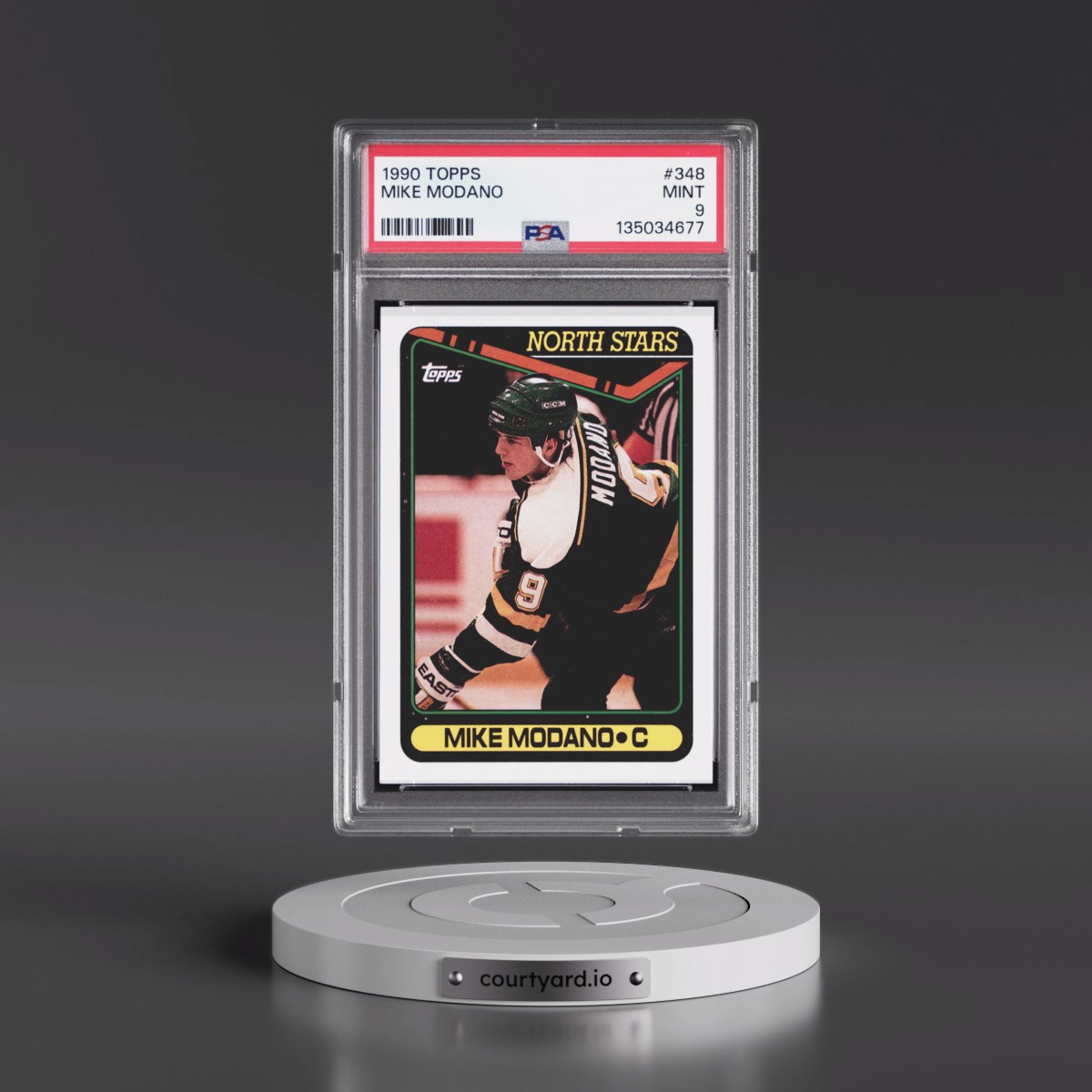 1990 Topps #348 Mike Modano (PSA 9 MINT)