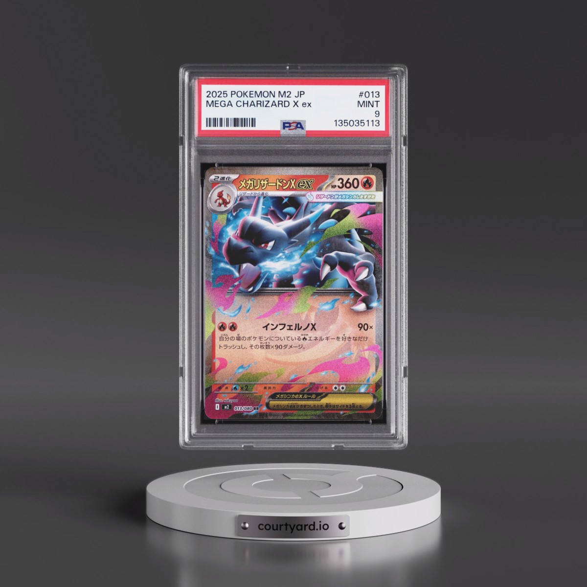 2025 Pokémon M2-Inferno X #013 Mega Charizard X EX - Holo (PSA 9 MINT)