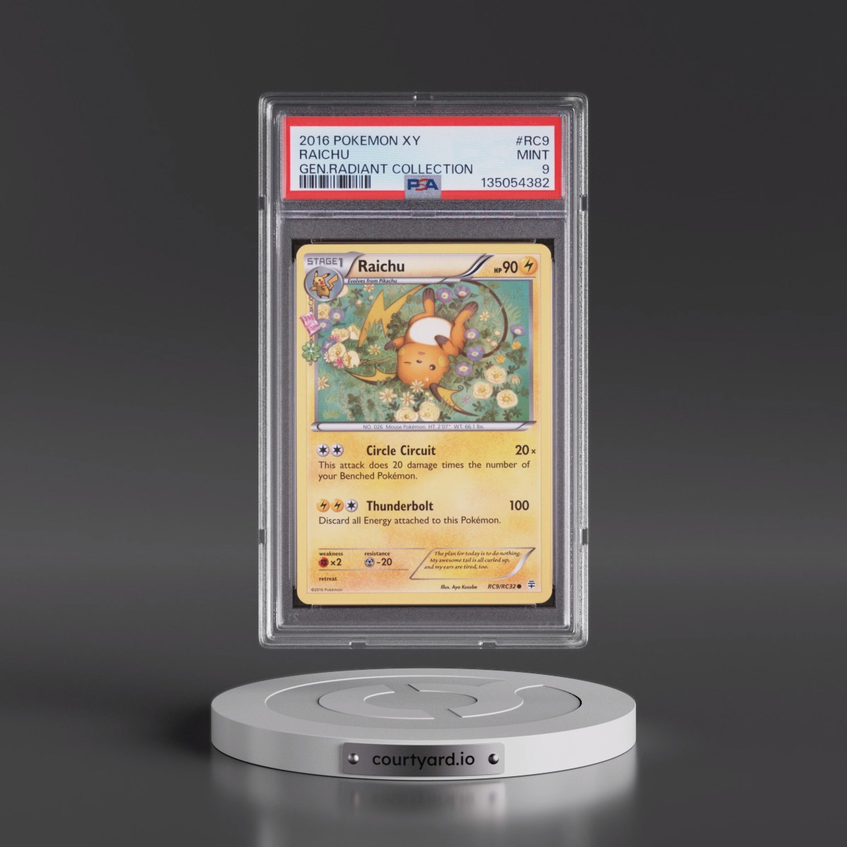 2016 Pokémon XY Generations Radiant Collection #RC9 Raichu (PSA 9 MINT)