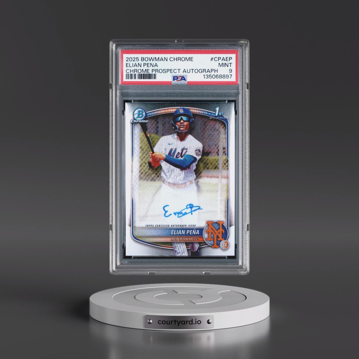 2025 Bowman Chrome Prospect Autographs #CPAEP Elian Pena (PSA 9 MINT)