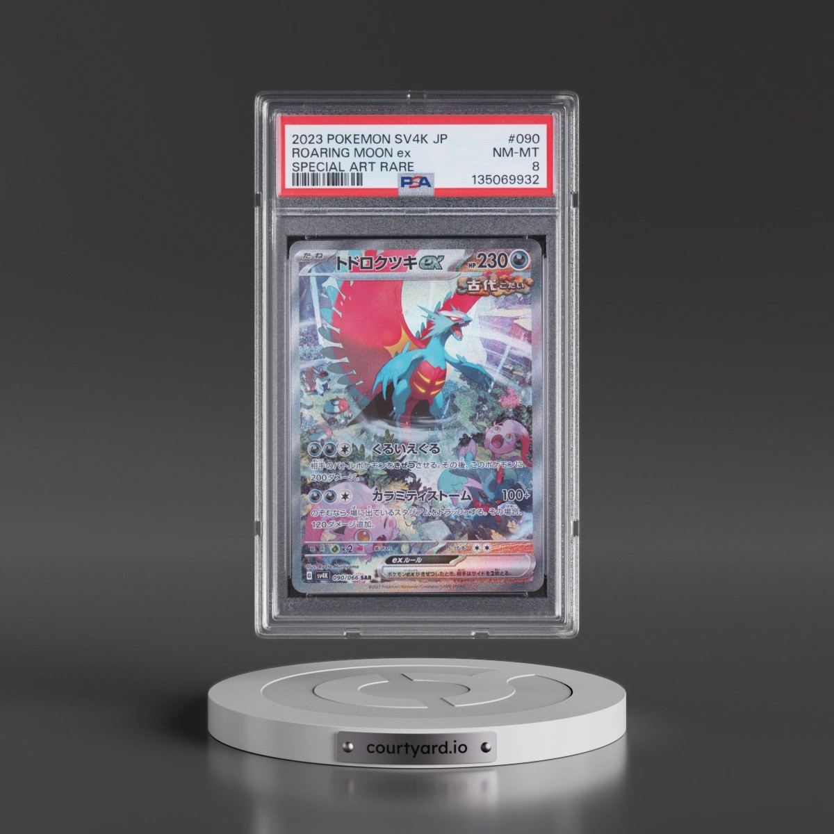 2023 Pokémon Sv4k-Ancient Roar #090 Roaring Moon EX - Holo Special Art Rare (PSA 8 NM-MT)