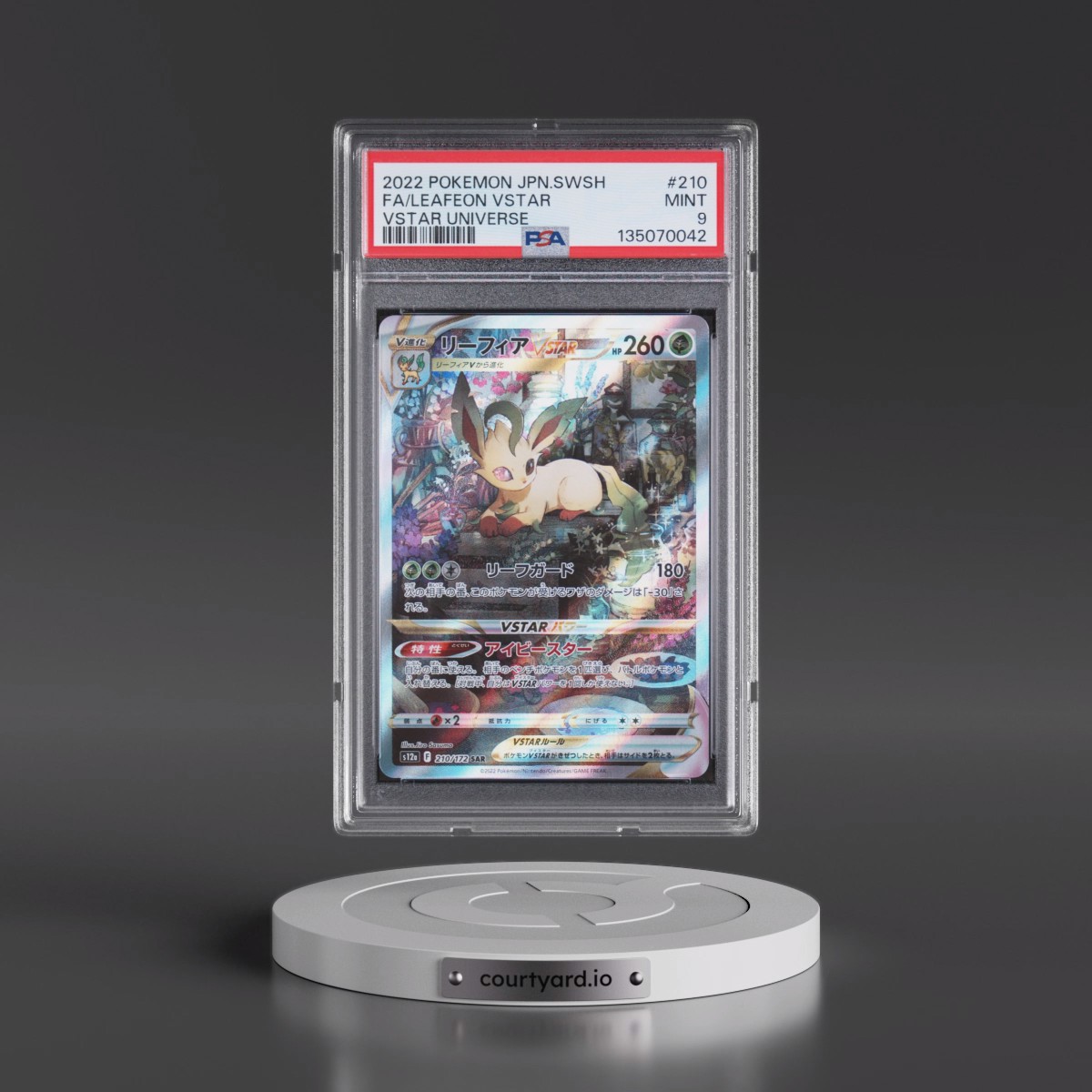 2022 Pokémon Sword & Shield Vstar Universe #210 Leafeon Vstar - Full Art (PSA 9 MINT)