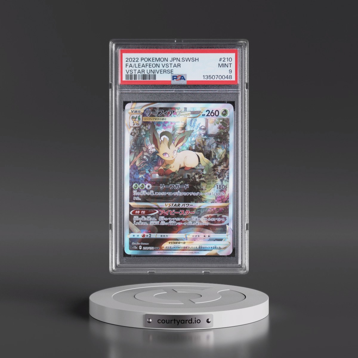 2022 Pokémon Sword & Shield Vstar Universe #210 Leafeon Vstar - Full Art (PSA 9 MINT)