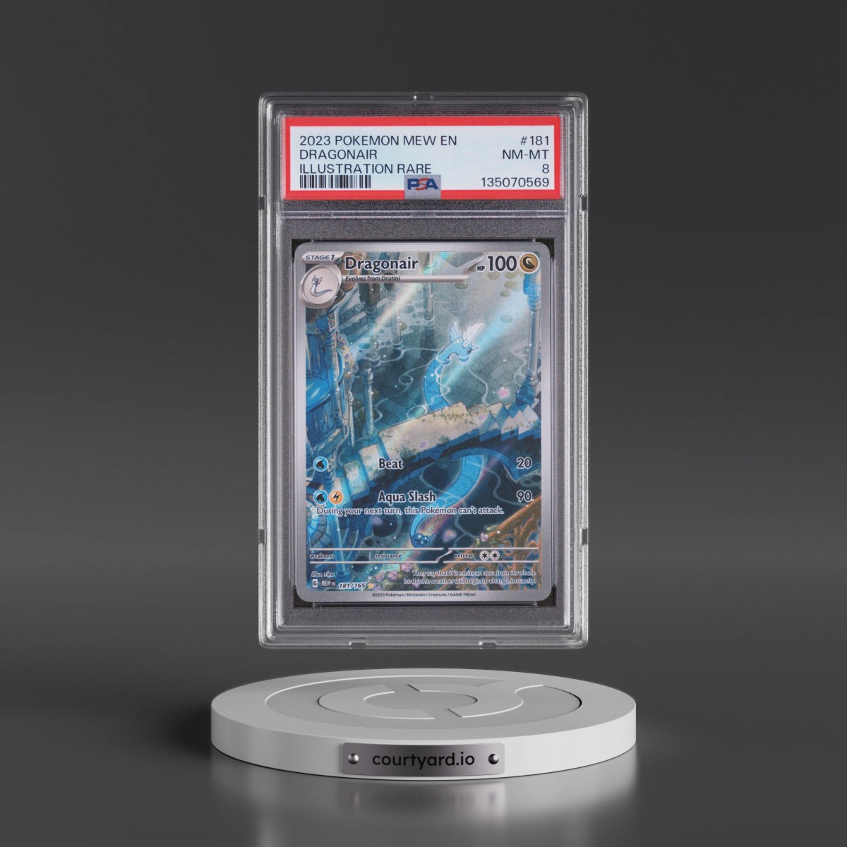 2023 Pokémon Mew EN-151 #181 Dragonair - Illustration Rare (PSA 8 NM-MT)