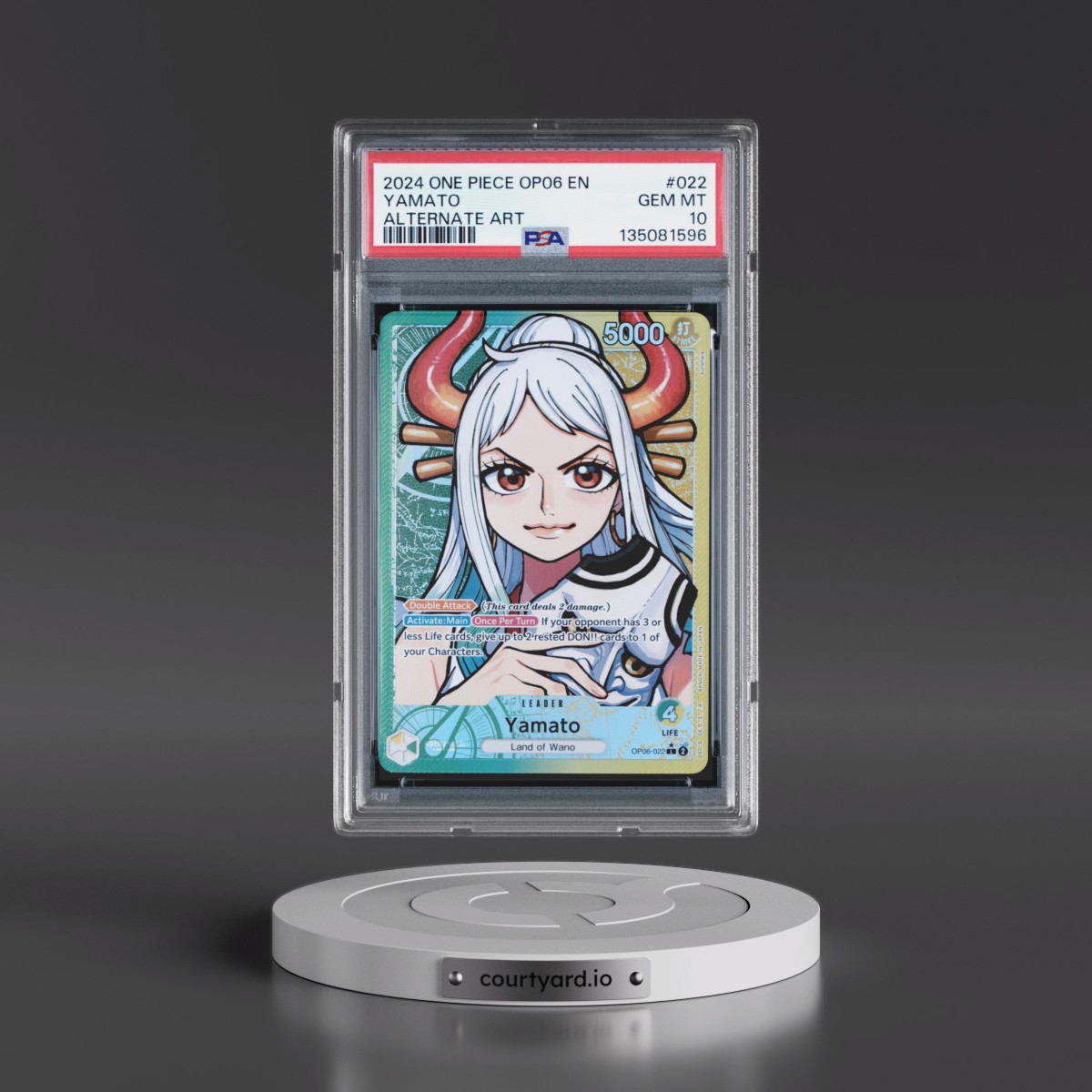 2024 One Piece OP06-Wings of the Captain Yamato - Alternate Art #022 PSA 10