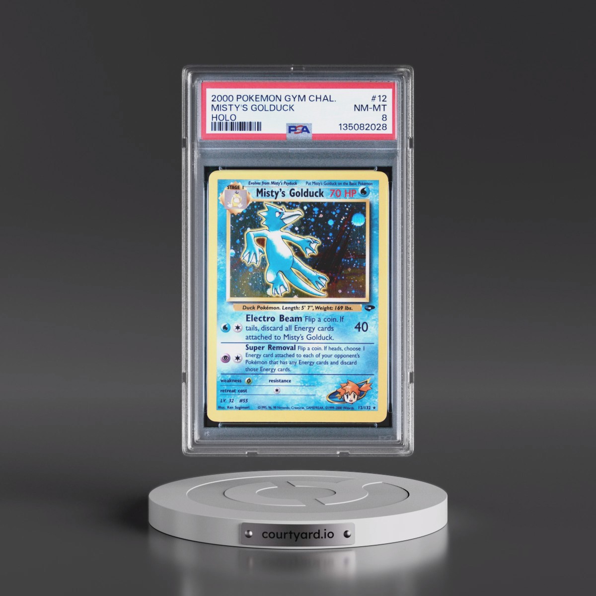 2000 Pokémon Gym Challenge #12 Misty's Golduck - Holo (PSA 8 NM-MT)