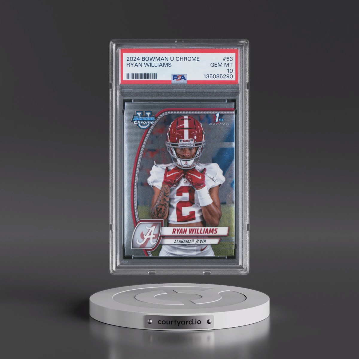 2024 Bowman University Chrome #53 Ryan Williams (PSA 10 GEM MINT)