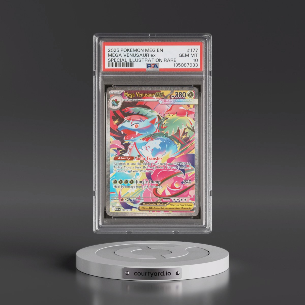 2025 Pokémon Meg EN-Mega Evolution #177 Mega Venusaur EX - Holo Special Illustration Rare (PSA 10 GEM MINT)