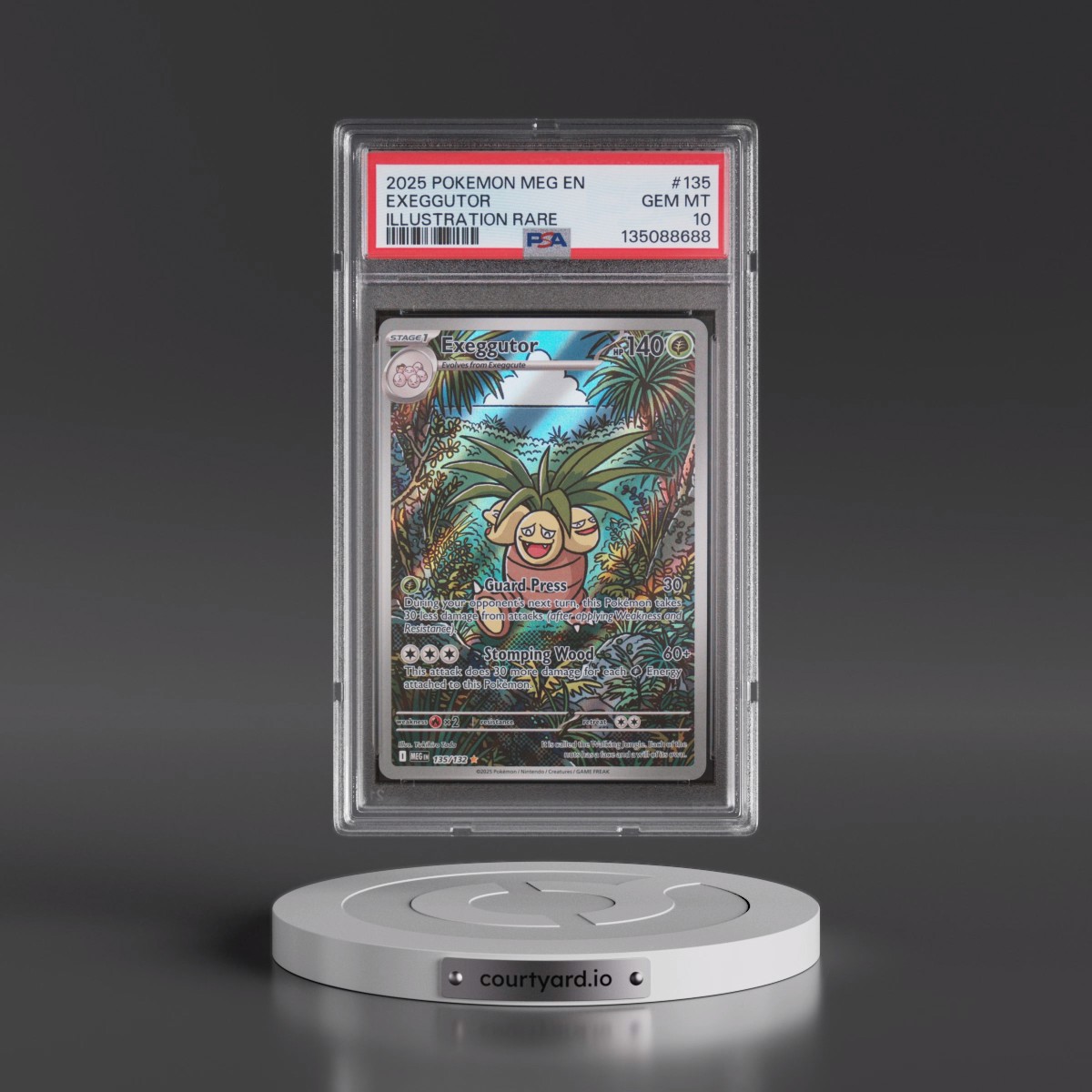 2025 Pokémon Meg EN-Mega Evolution #135 Exeggutor - Illustration Rare (PSA 10 GEM MINT)