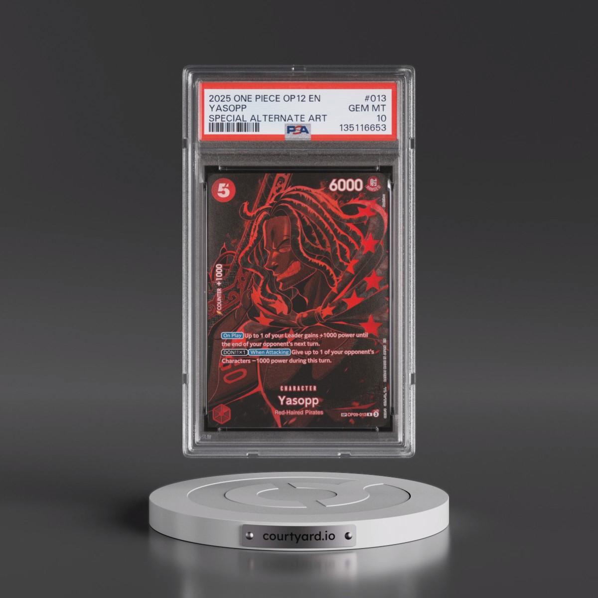 2025 One Piece OP12-Legacy of the Master #013 Yasopp - Special Alternate Art (PSA 10 GEM MINT)
