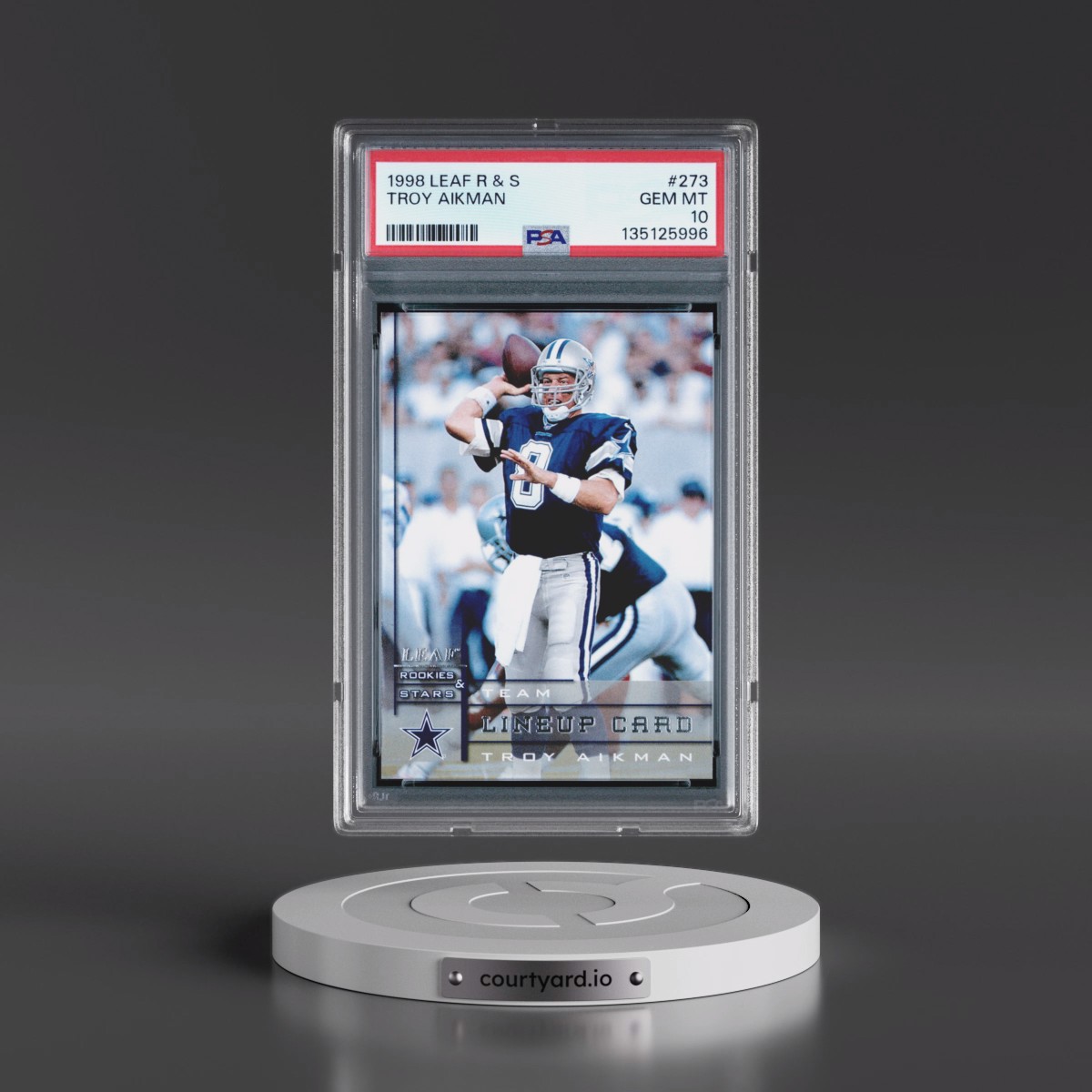 1998 Leaf Rookies & Stars #273 Troy Aikman (PSA 10 GEM MINT)