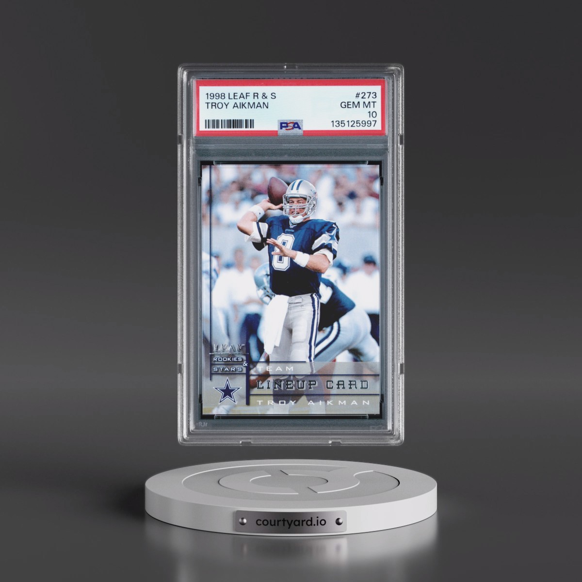 1998 Leaf Rookies & Stars #273 Troy Aikman (PSA 10 GEM MINT)