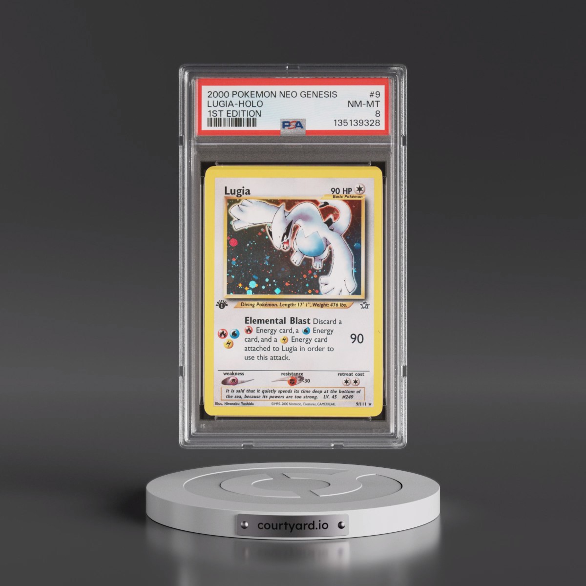 2000 Pokémon Neo Genesis #9 Lugia - 1st Edition Holo (PSA 8 NM-MT)