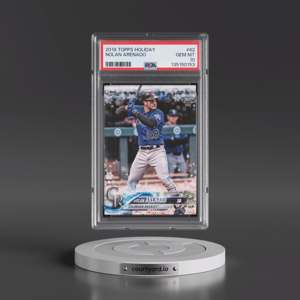 2018 Topps Holiday #62 Nolan Arenado (PSA 10 GEM MINT)