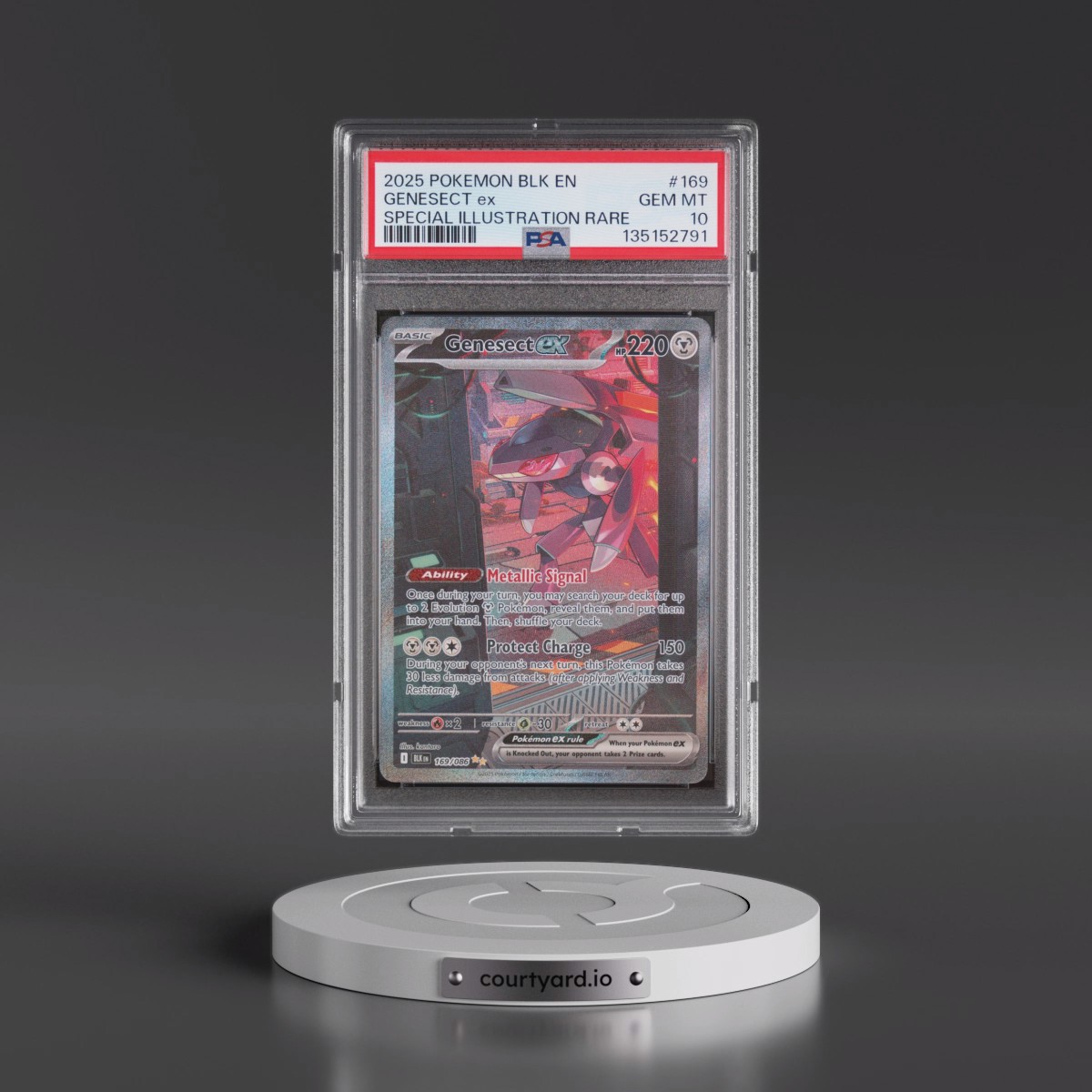 2025 Pokémon Blk EN-Black Bolt #169 Genesect EX - Holo Special Illustration Rare (PSA 10 GEM MINT)