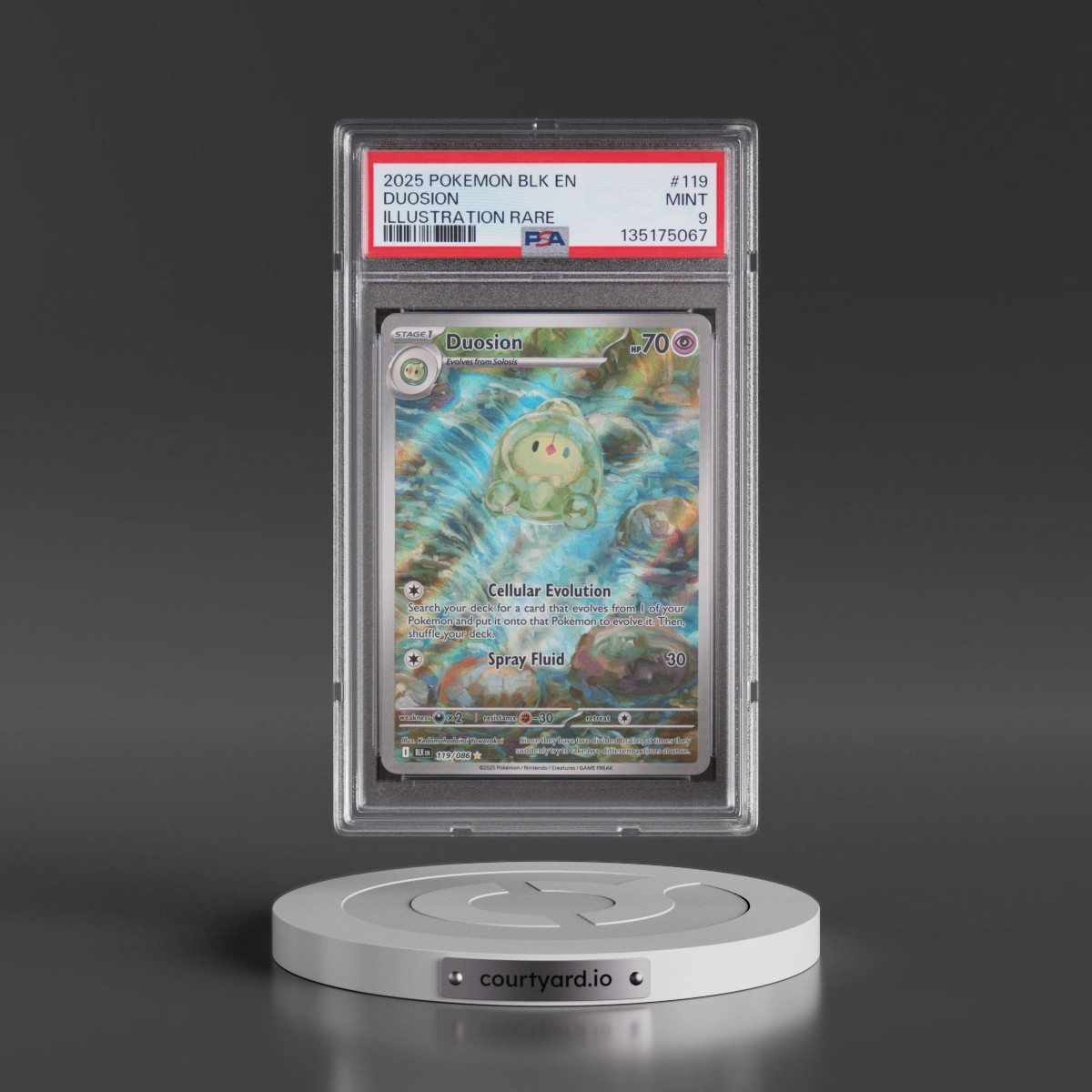 2025 Pokémon Blk EN-Black Bolt #119 Duosion - Illustration Rare (PSA 9 MINT)