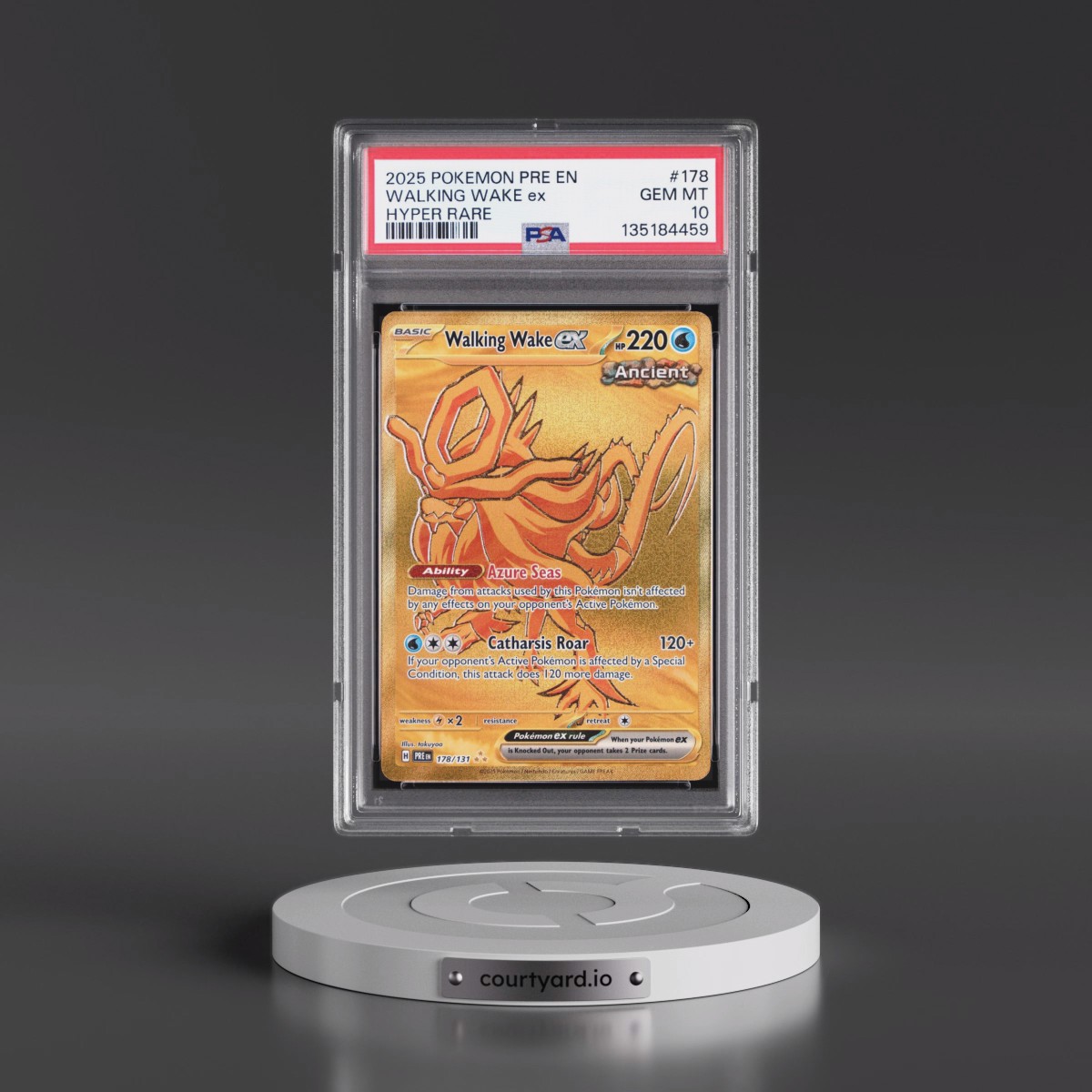 2025 Pokémon Pre EN-Prismatic Evolutions #178 Walking Wake EX - Holo Hyper Rare (PSA 10 GEM MINT)