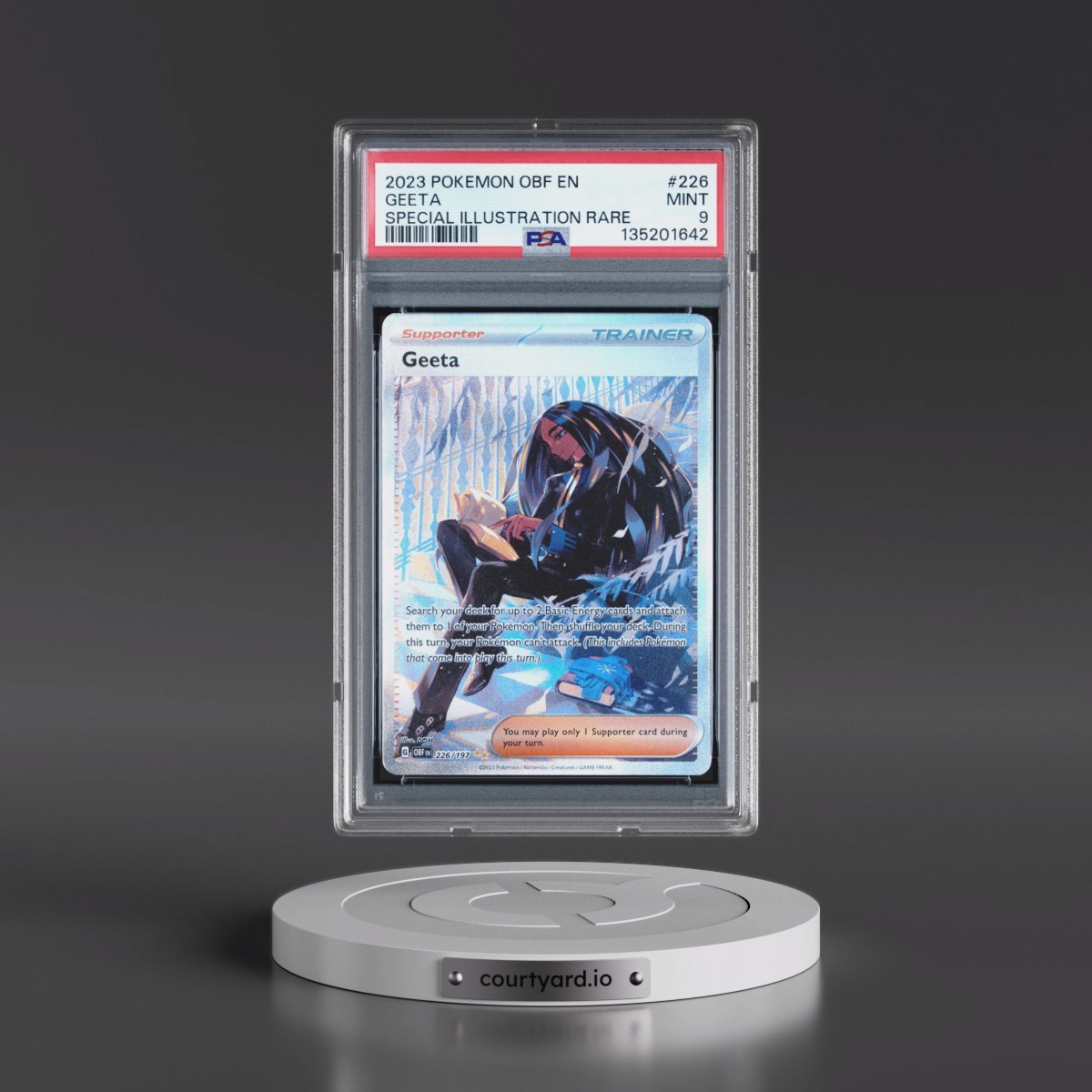 2023 Pokémon Obf EN-Obsidian Flames #226 Geeta - Special Illustration Rare (PSA 9 MINT)