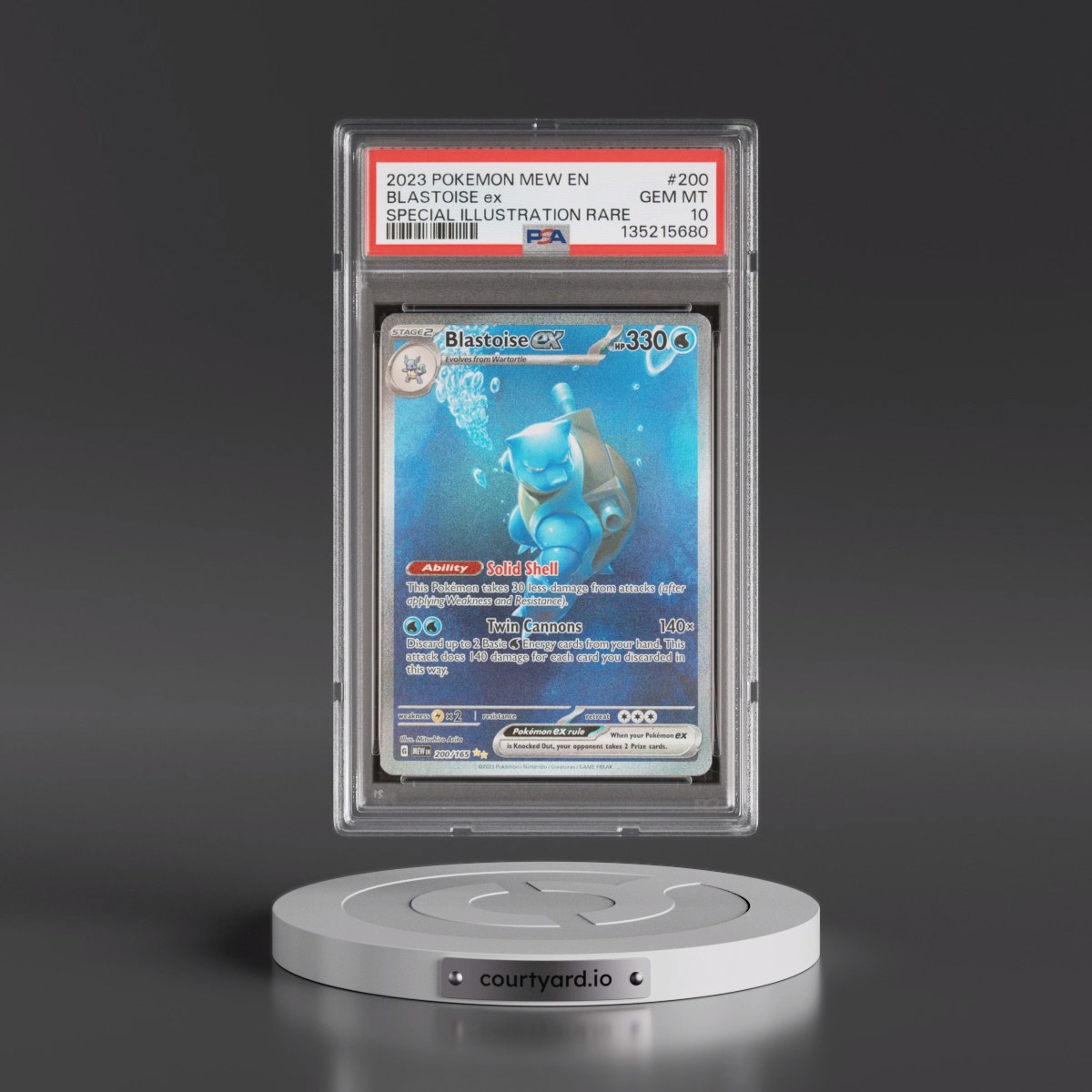 2023 Pokémon Mew EN-151 #200 Blastoise EX - Holo Special Illustration Rare (PSA 10 GEM MINT)