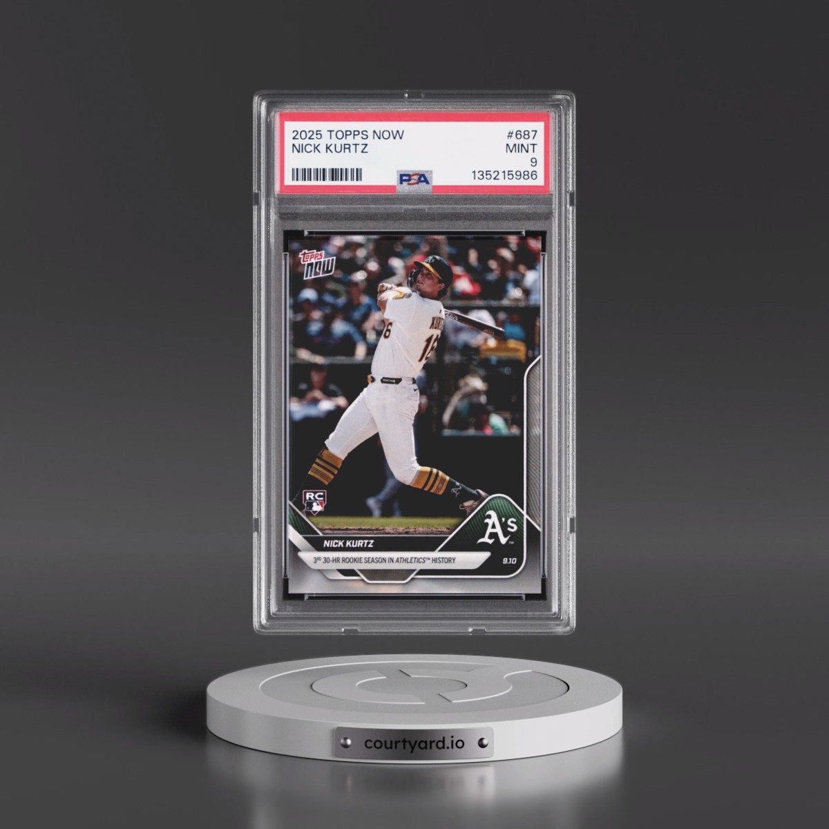 2025 Topps Now #687 Nick Kurtz (PSA 9 MINT)