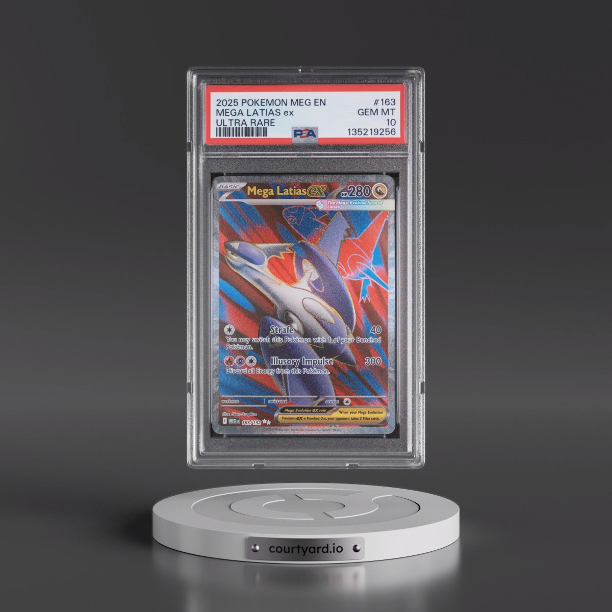 2025 Pokémon Meg EN-Mega Evolution #163 Mega Latias EX - Holo Ultra Rare (PSA 10 GEM MINT)