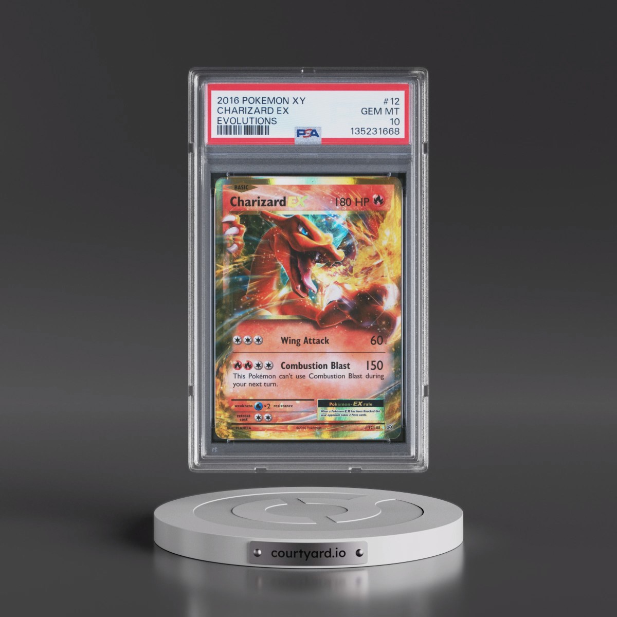 2016 Pokémon XY Evolutions #12 Charizard EX - Holo (PSA 10 GEM MINT)