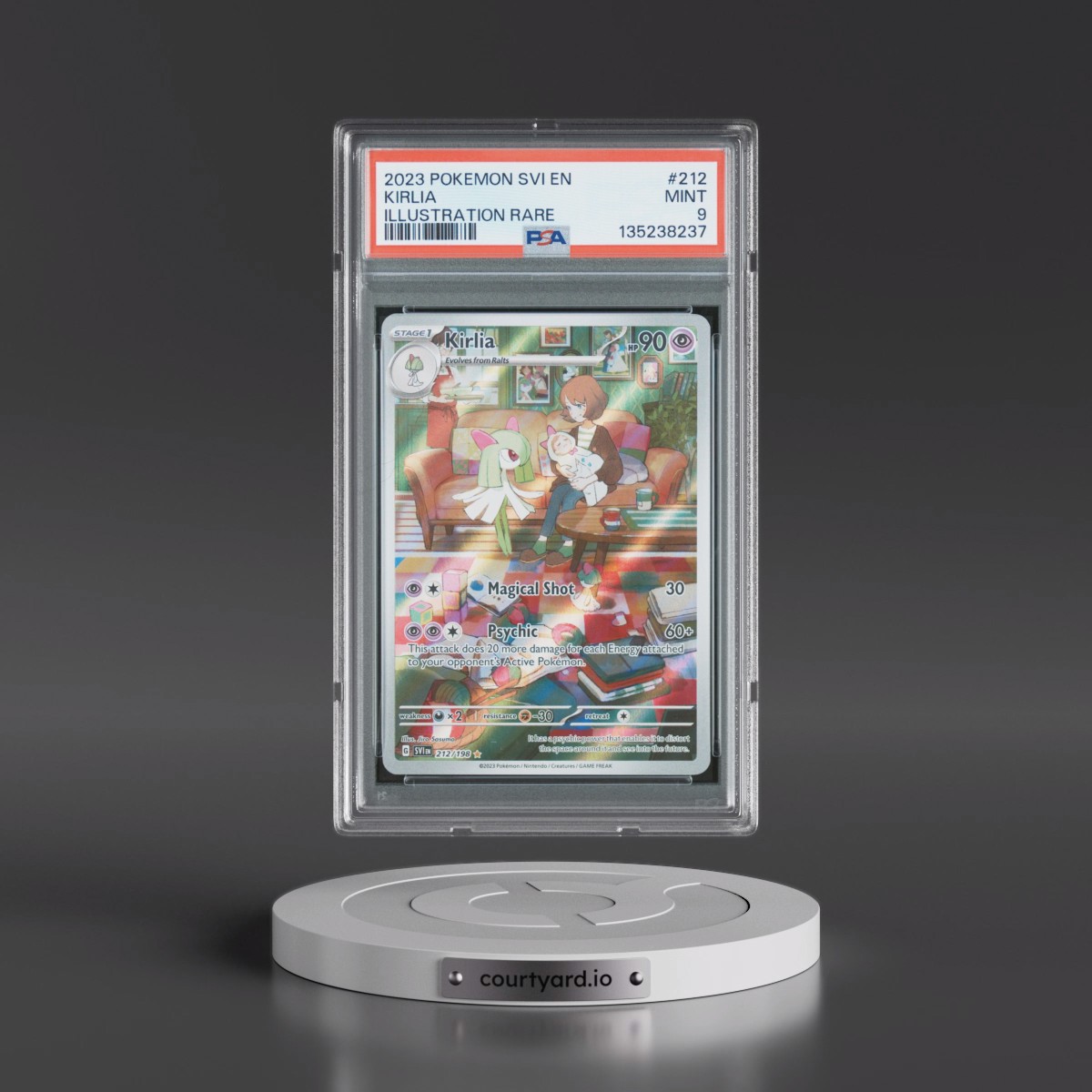 2023 Pokémon Svi EN-Scarlet & Violet #212 Kirlia - Illustration Rare (PSA 9 MINT)