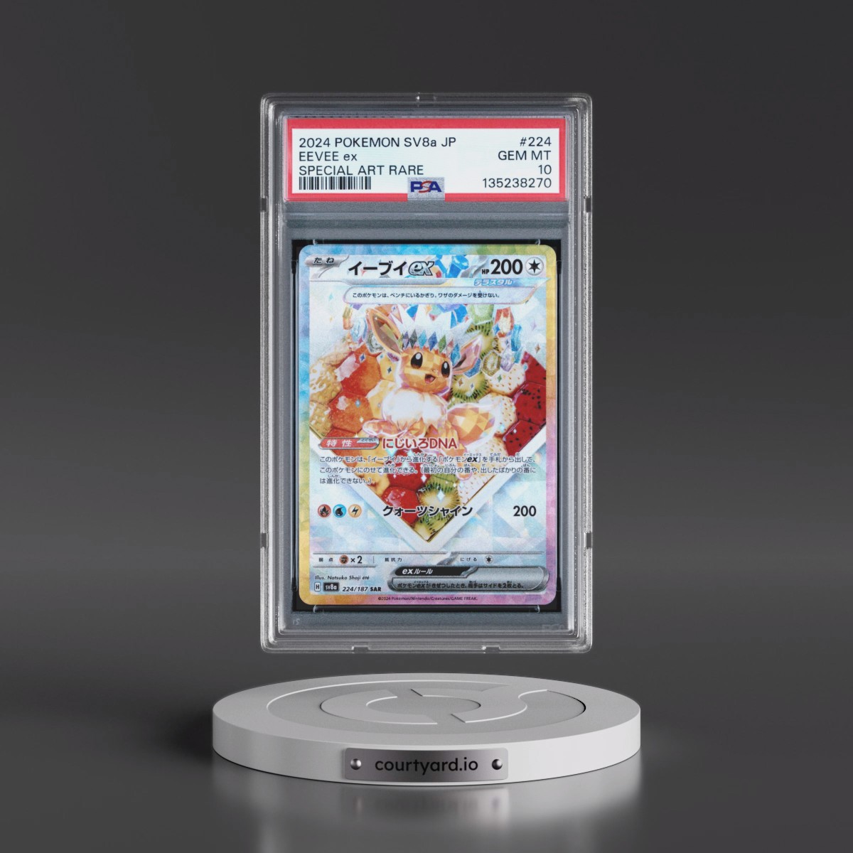 2024 Pokémon Sv8a-Terastal Fest EX #224 Eevee EX - Holo Special Art Rare (PSA 10 GEM MINT)