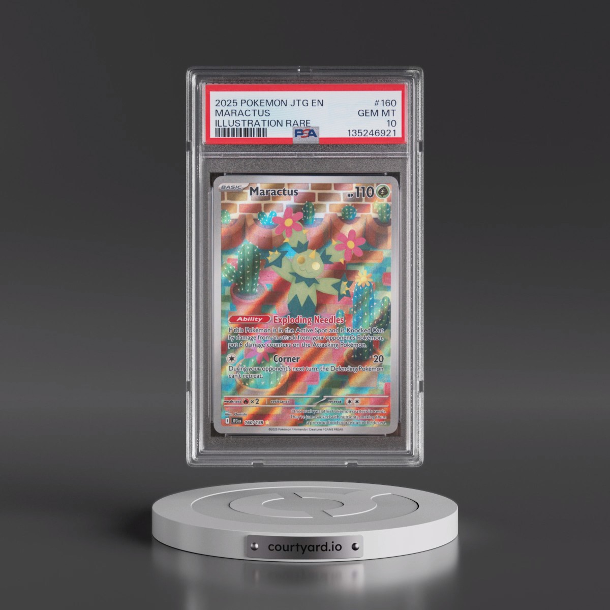 2025 Pokémon Jtg EN-Journey Together #160 Maractus - Illustration Rare (PSA 10 GEM MINT)