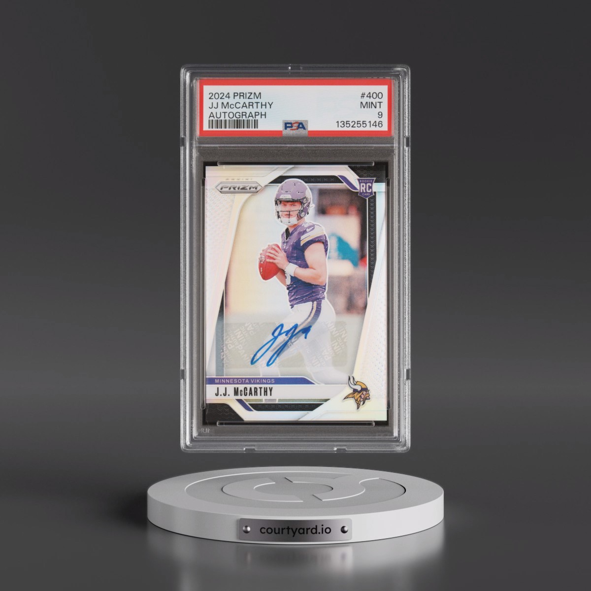 2024 Panini Prizm #400 JJ McCarthy - Autograph (PSA 9 MINT)