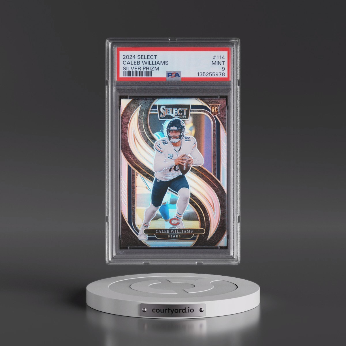 2024 Panini Select #114 Caleb Williams - Silver Prizm (PSA 9 MINT)