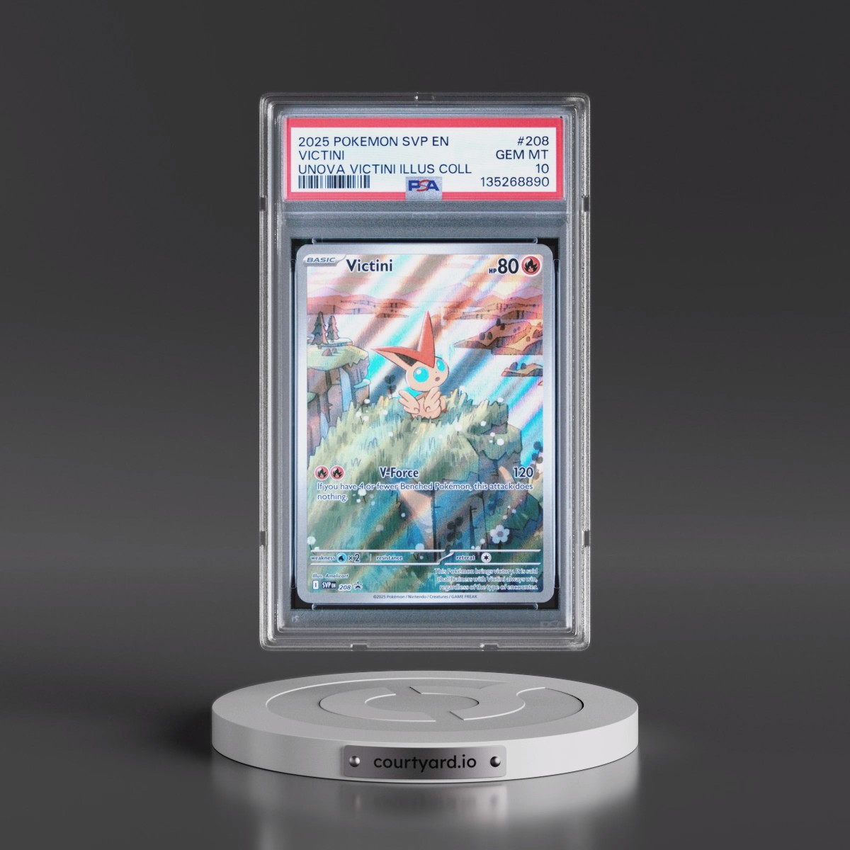 2025 Pokémon Svp EN-SV Black Star Promo #208 Victini - Unova Victini Illustration Collection (PSA 10 GEM MINT)
