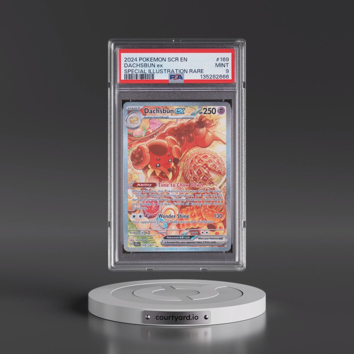 2024 Pokémon Scr EN-Stellar Crown #169 Dachsbun EX - Holo Special Illustration Rare (PSA 9 MINT)