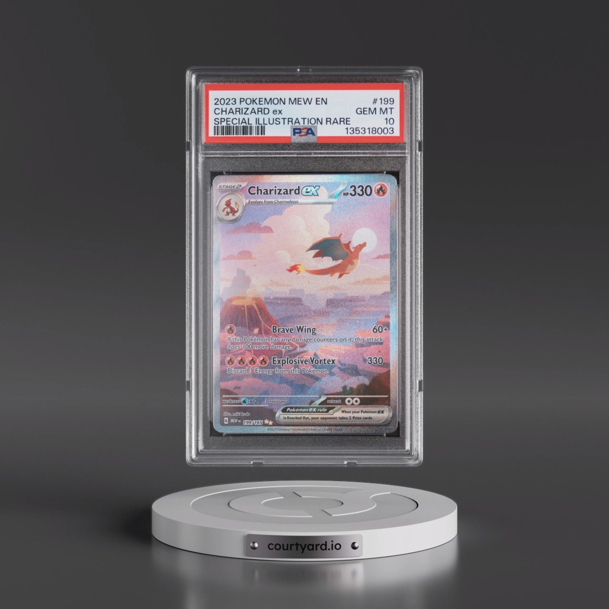 2023 Pokémon Mew EN-151 #199 Charizard EX - Holo Special Illustration Rare (PSA 10 GEM MINT)