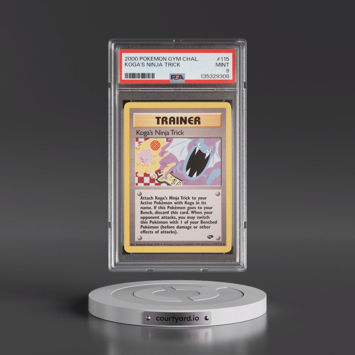 2000 Pokémon Gym Challenge #115 Koga's Ninja Trick (PSA 9 MINT)