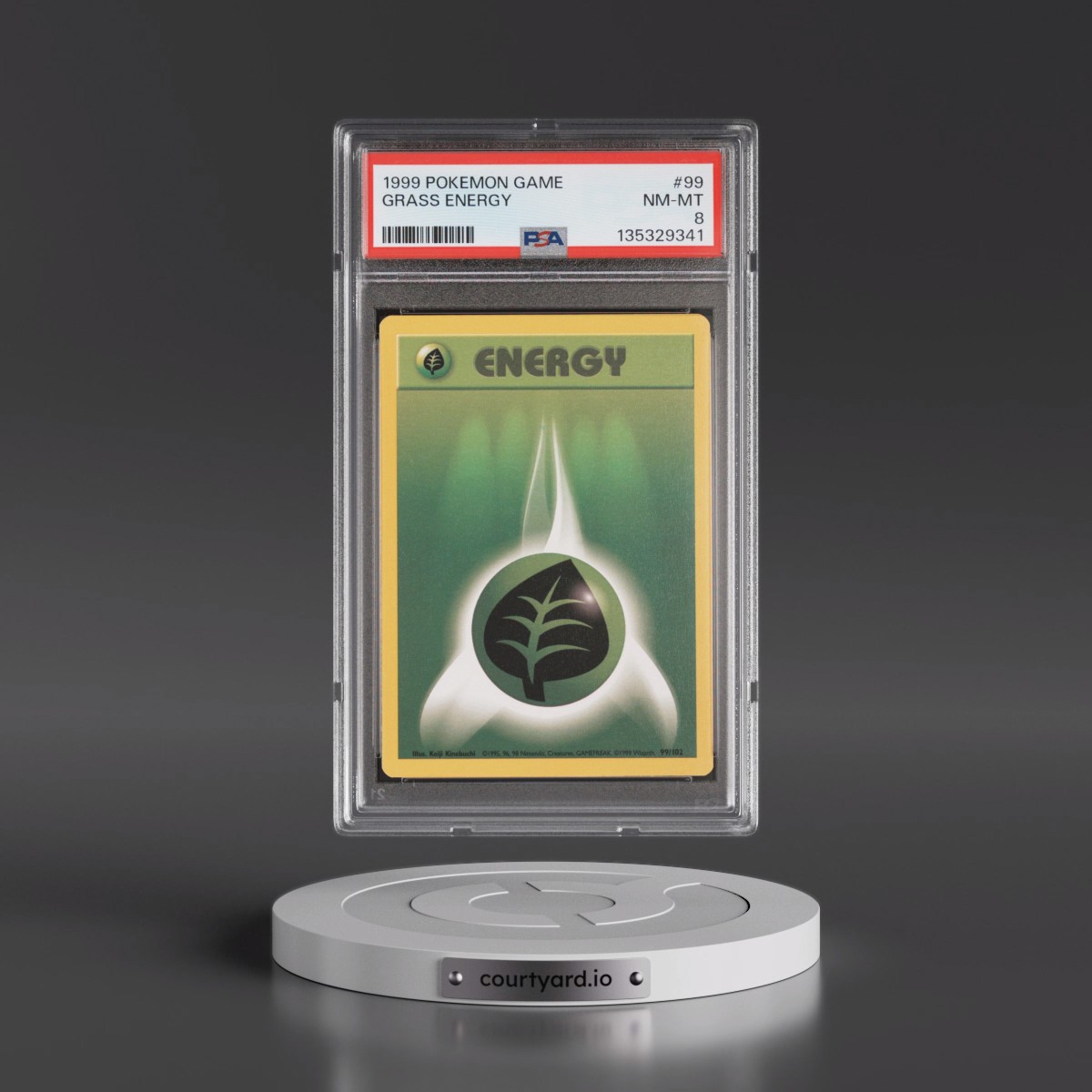 1999 Pokémon Game #99 Grass Energy (PSA 8 NM-MT)